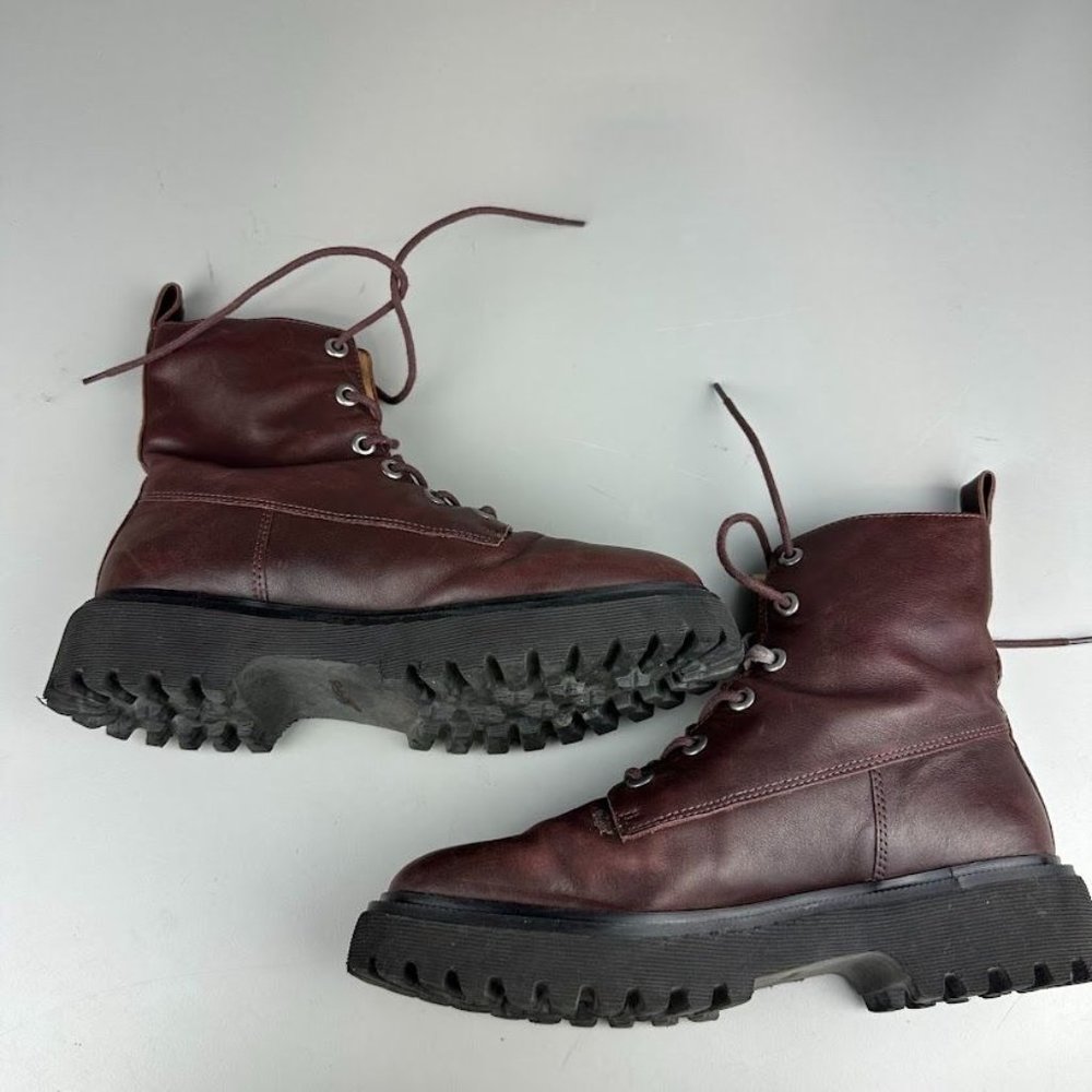 Madewell The Rayna Lace-Up Boot in Leather in Brown - Picture 8 of 9